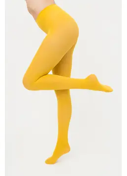 Warm microfiber tights BLUES 3D 70 den (yellow moon)