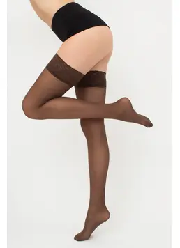 Stockings with self-supporting lace EMOTION 40 den (cappuccino) Stockings with self-supporting lace EMOTION 40 den (cappuccino)