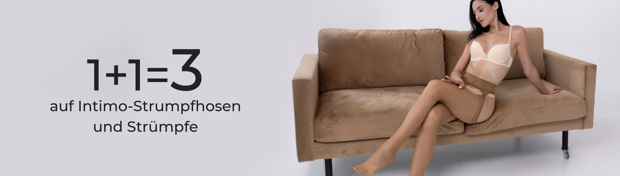 1+1=3 auf Intimo-Strumpfhosen und Strümpfe