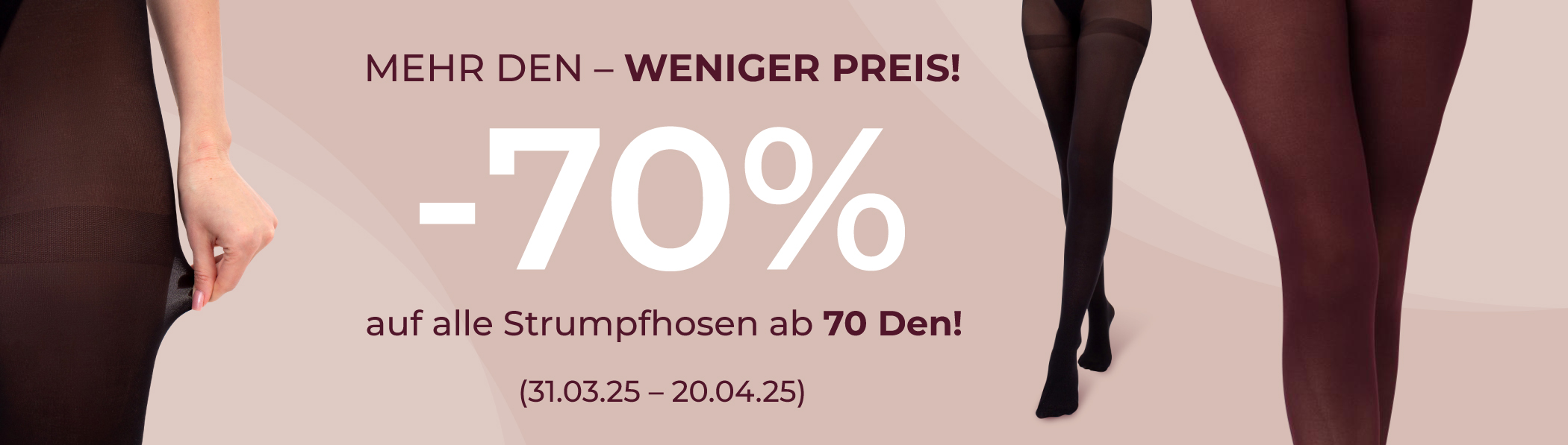 -70 % auf alle warme Strumpfhosen