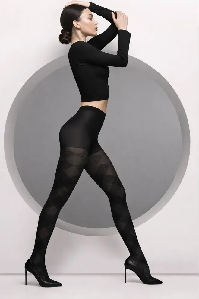 Tights with a geometric pattern Twist 40 (2) black