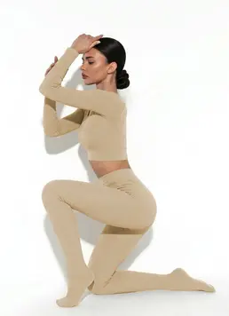 Tights INLAY WAVES 60 (1) Simply Taupe