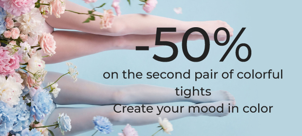 -50% auf das zweite Paar bunte Strumpfhosen