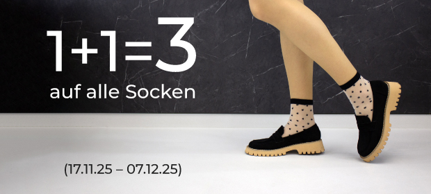 1+1=3  auf alle Socken