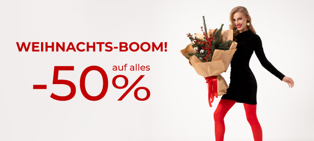 WEIHNACHTS-BOOM! –50% auf alles