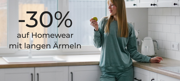 –30% auf Homewear mit langen Ärmeln  