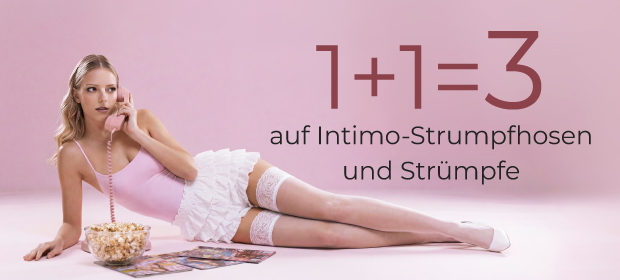 1+1=3 auf Intimo-Strumpfhosen und Strümpfe