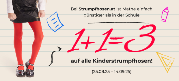 1+1=3 auf alle Kinderstrumpfhosen