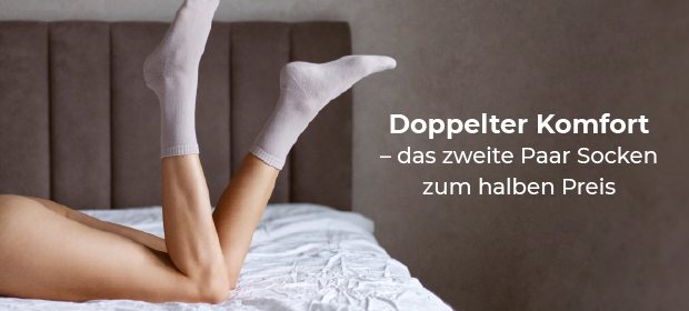 Double Comfort — second pair of socks at half price