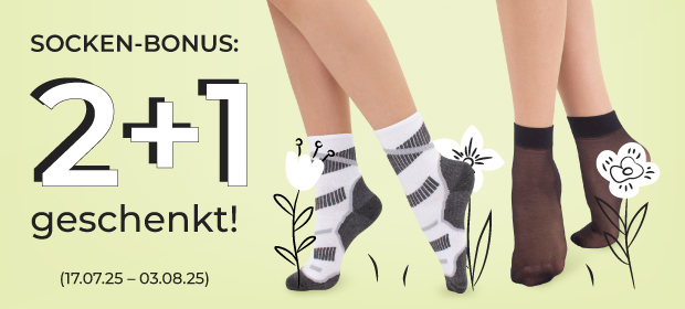 Socken-Bonus: 2+1 geschenkt
