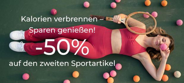 –50 % auf den zweiten Sportartikel