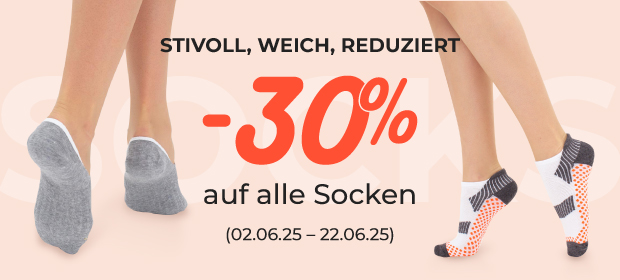 -30 % auf alle Socken