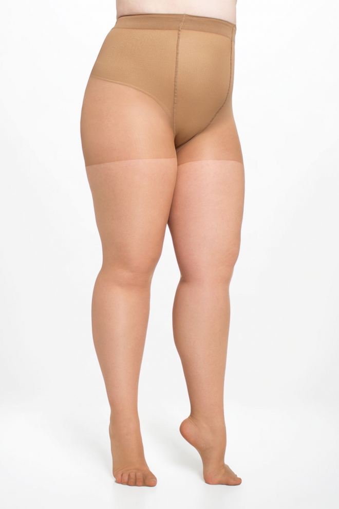 Klassische Plus-Size-Strumpfhosen MOLLY 20 den (caramel)