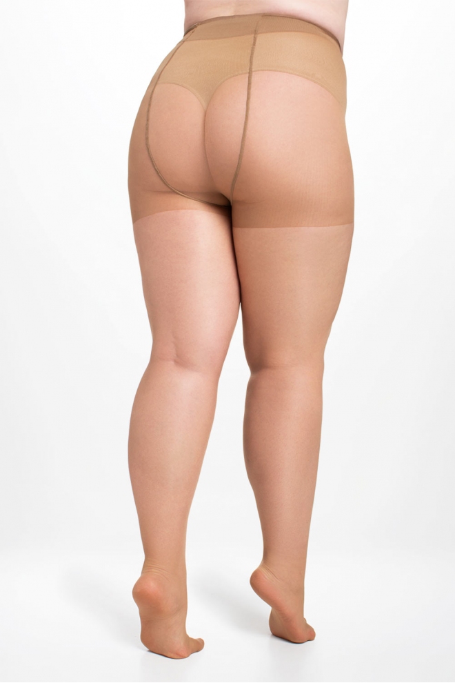 Klassische Plus-Size-Strumpfhosen MOLLY 20 den (caramel)