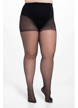 Klassische Plus-Size-Strumpfhosen MOLLY 20 den (nero)