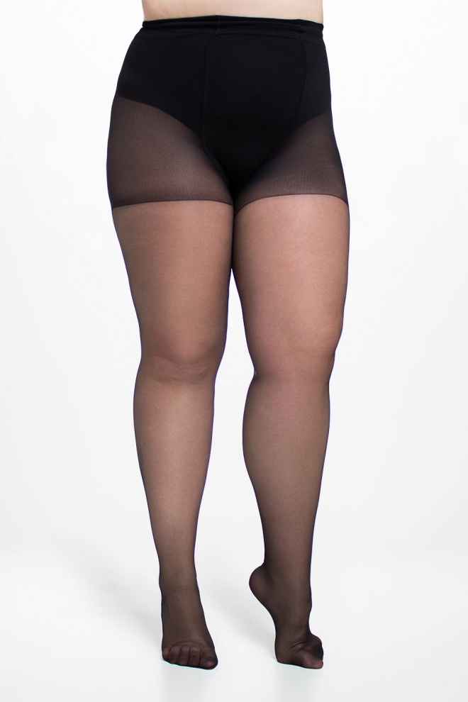 Klassische Plus-Size-Strumpfhosen MOLLY 20 den (nero)