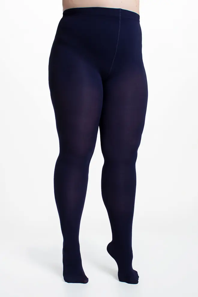 Classic plus-size microfiber tights POSITIVE MICRO 70 (deep navy)