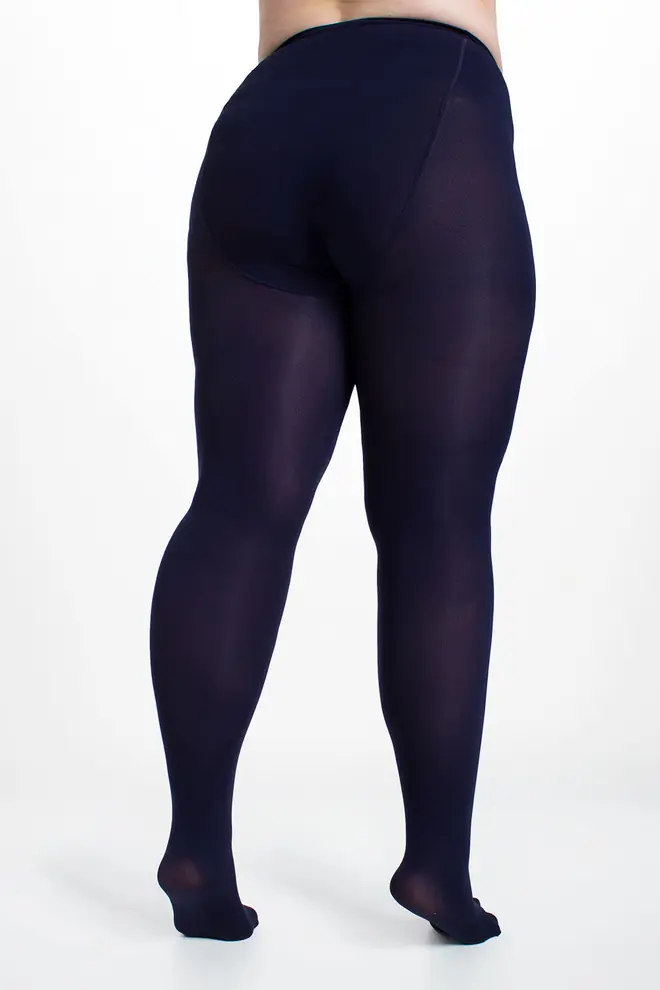 Classic plus-size microfiber tights POSITIVE MICRO 70 (deep navy)