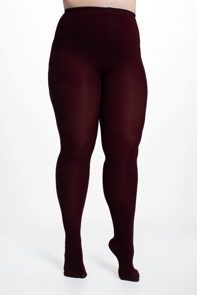 Klassische Plus-Size-Strumpfhosen POSITIVE MICRO 70 (marsala)