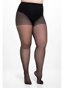 Classic plus-size tights POSITIVE STYLE 20 (nero)