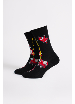 Men’s classic Christmas socks – MS3 NEW YEAR 2601 (black)