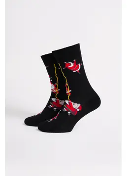 Men’s classic Christmas socks – MS3 NEW YEAR 2601 (black)