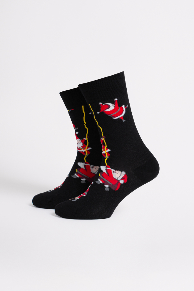 Men’s classic Christmas socks – MS3 NEW YEAR 2601 (black)