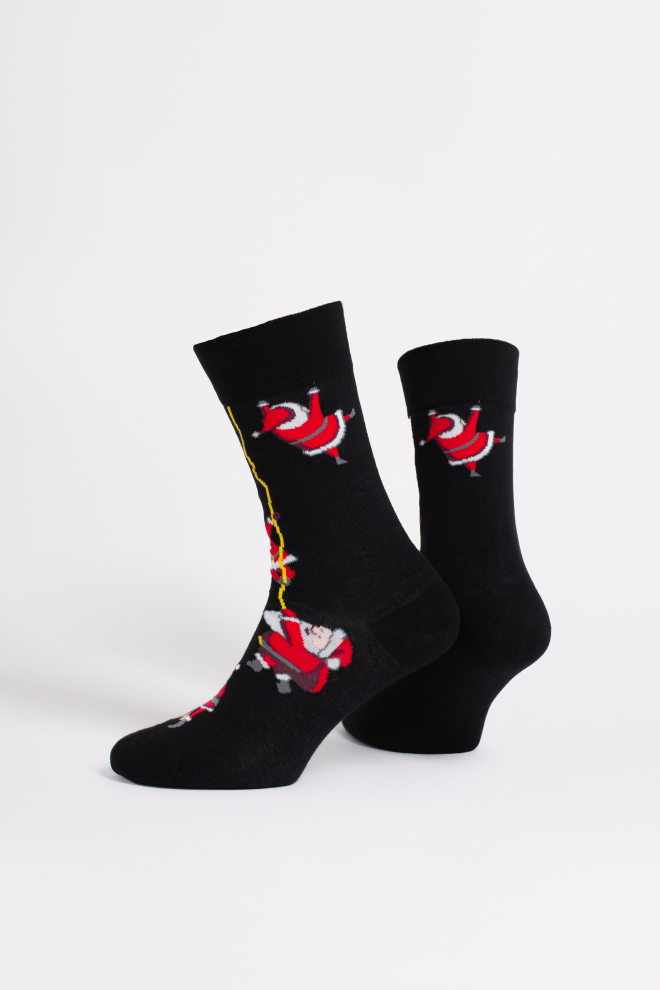 Men’s classic Christmas socks – MS3 NEW YEAR 2601 (black)