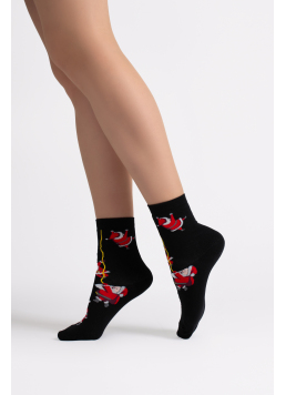 Damen-Klassiksocken WS3 NEW YEAR 2601 (schwarz)