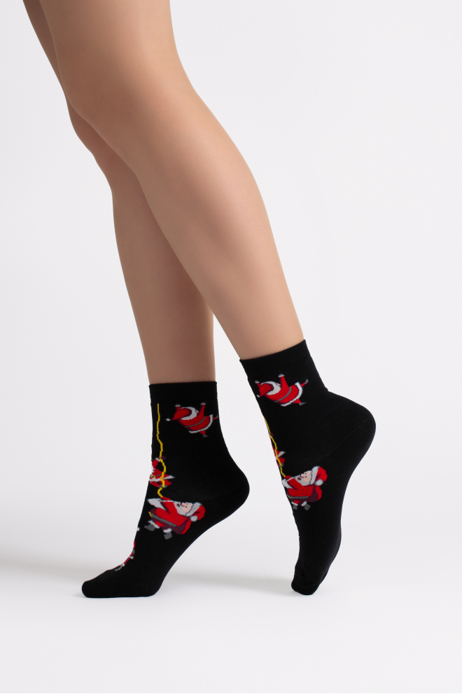 Damen-Klassiksocken WS3 NEW YEAR 2601 (schwarz)