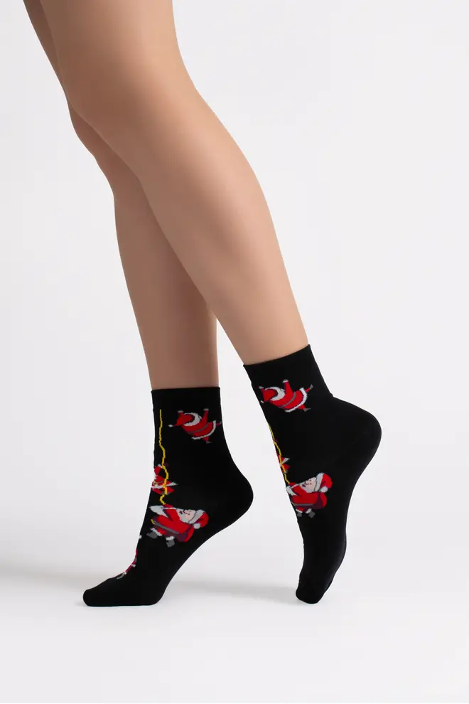 Damen-Klassiksocken WS3 NEW YEAR 2601 (schwarz)