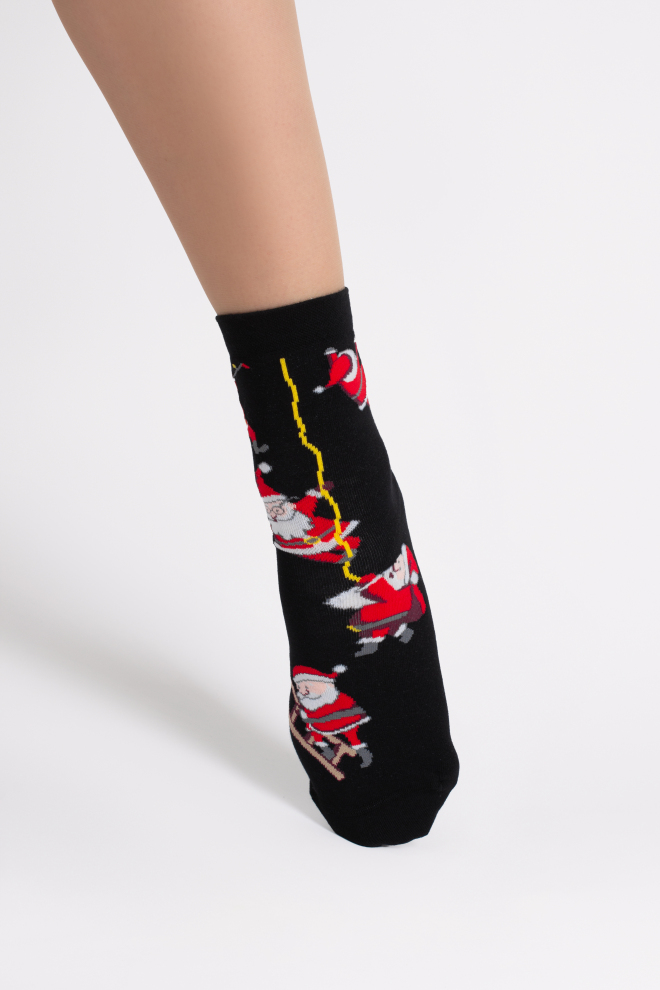 Damen-Klassiksocken WS3 NEW YEAR 2601 (schwarz)