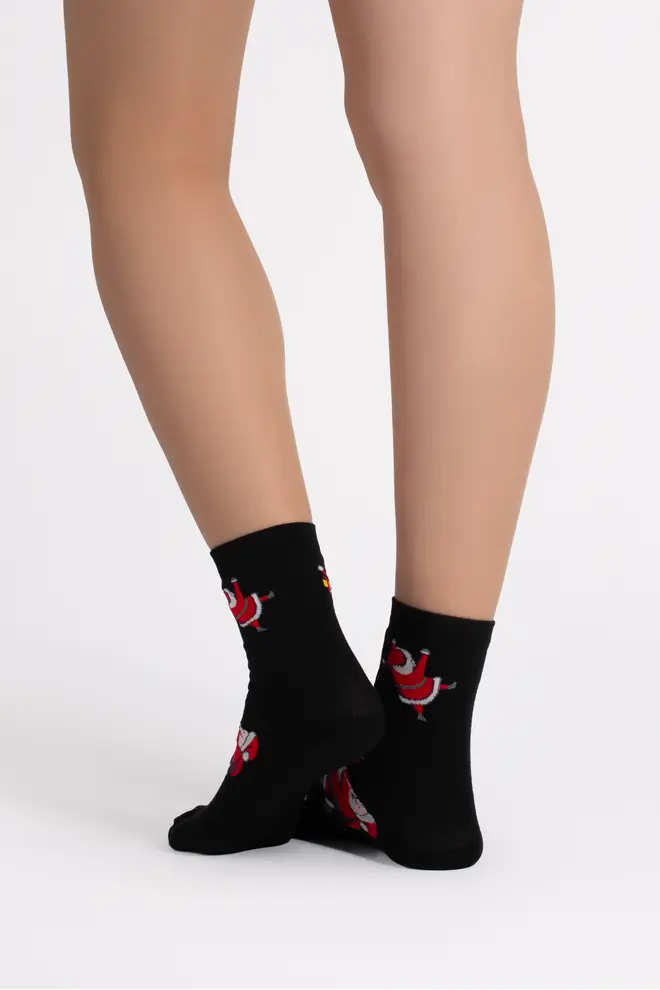 Damen-Klassiksocken WS3 NEW YEAR 2601 (schwarz)