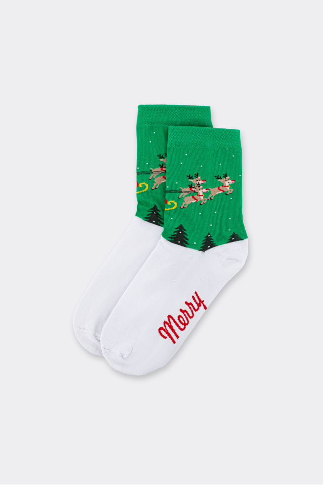 Weihnachtssocken WS3 NEW YEAR 2606 green