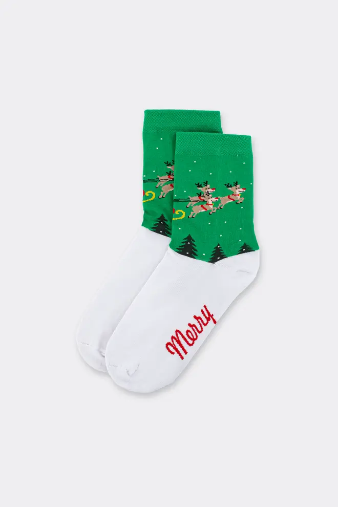 Christmas Socks WS3 NEW YEAR 2606 green