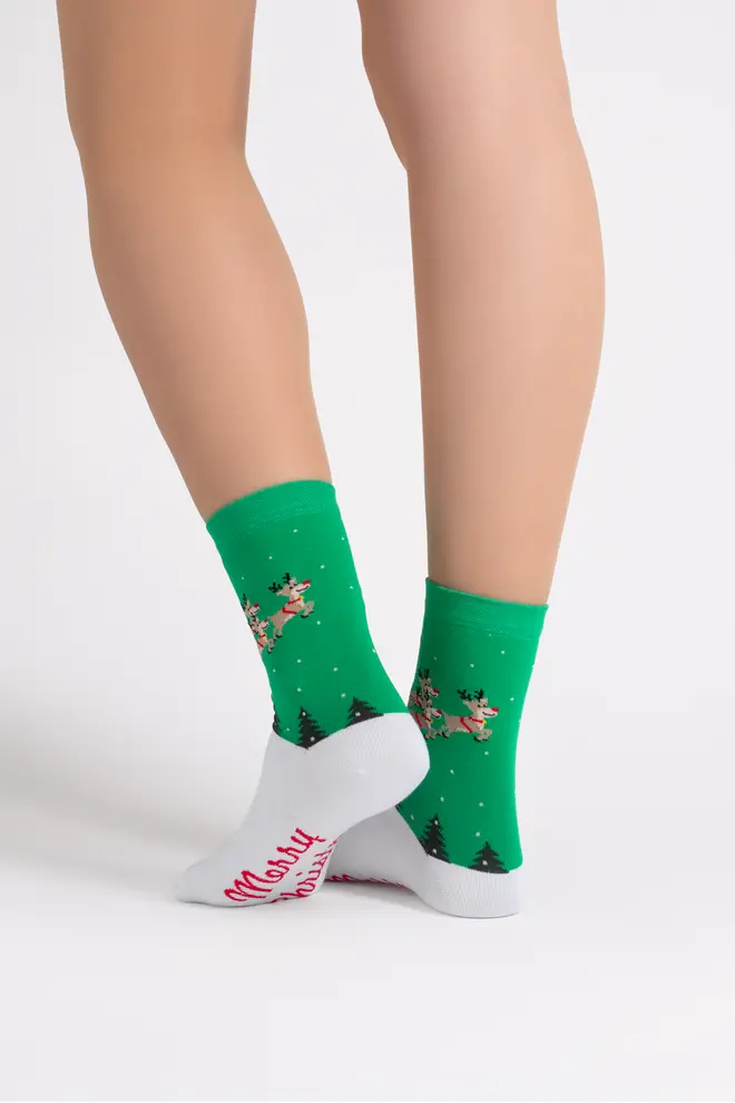 Christmas Socks WS3 NEW YEAR 2606 green