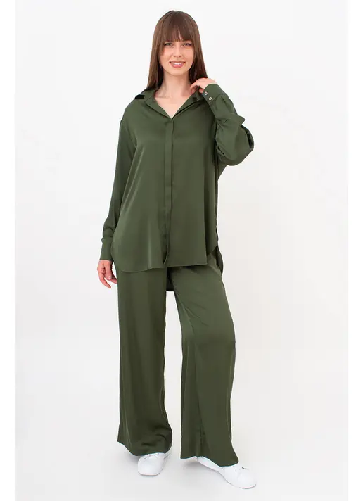 2-teiliges Set aus Seide HELENA 5901/050 (forest green)