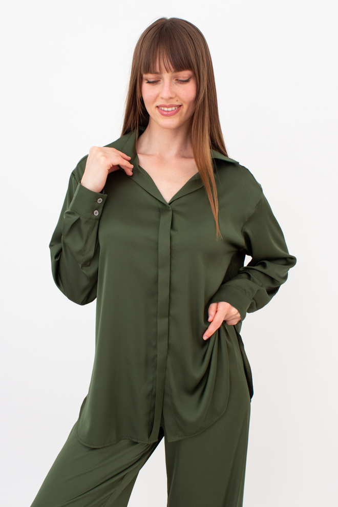 2-teiliges Set aus Seide HELENA 5901/050 (forest green)