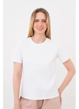Damen-T-Shirt aus Baumwolle GIULIA CLASSIC 4802/010 (white)