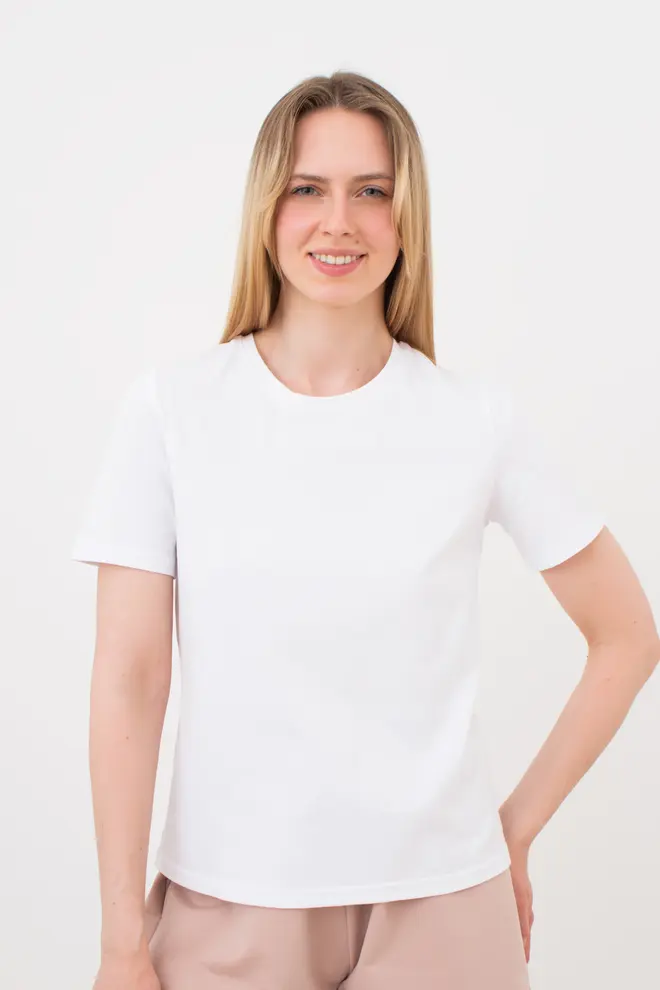 Damen-T-Shirt aus Baumwolle GIULIA CLASSIC 4802/010 (white) Damen-T-Shirt aus Baumwolle GIULIA CLASSIC 4802/010 (white)