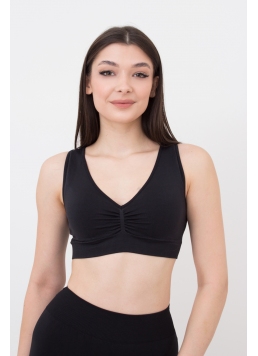 Nahtloses Push-up-Oberteil TOP SHAPE (black)
