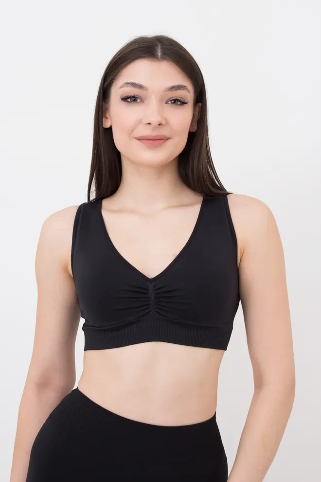 Nahtloses Push-up-Oberteil TOP SHAPE (black) Nahtloses Push-up-Oberteil TOP SHAPE (black)