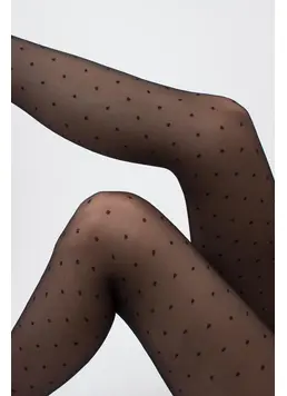 Polka dot tights AMALIA 20 den model 1 (nero)