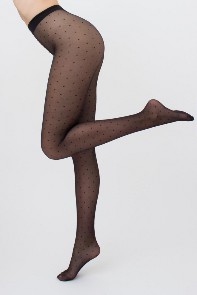 Strumpfhose mit kleinen Tupfen AMALIA 20 (1) (nero)
