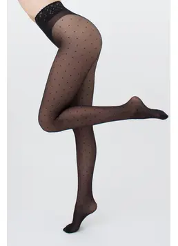 Dotted tights with silicone waistband AMALIA IMPRESSO 40 (1) (nero) Dotted tights with silicone waistband AMALIA IMPRESSO 40 (1) (nero)