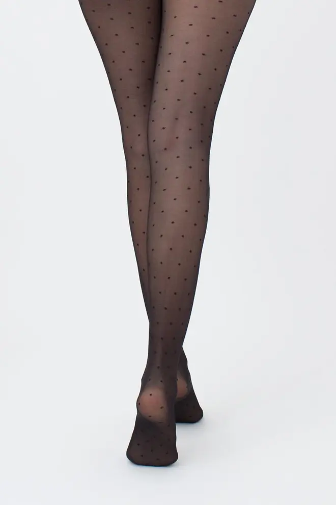 Dotted tights with silicone waistband AMALIA IMPRESSO 40 (1) (nero)