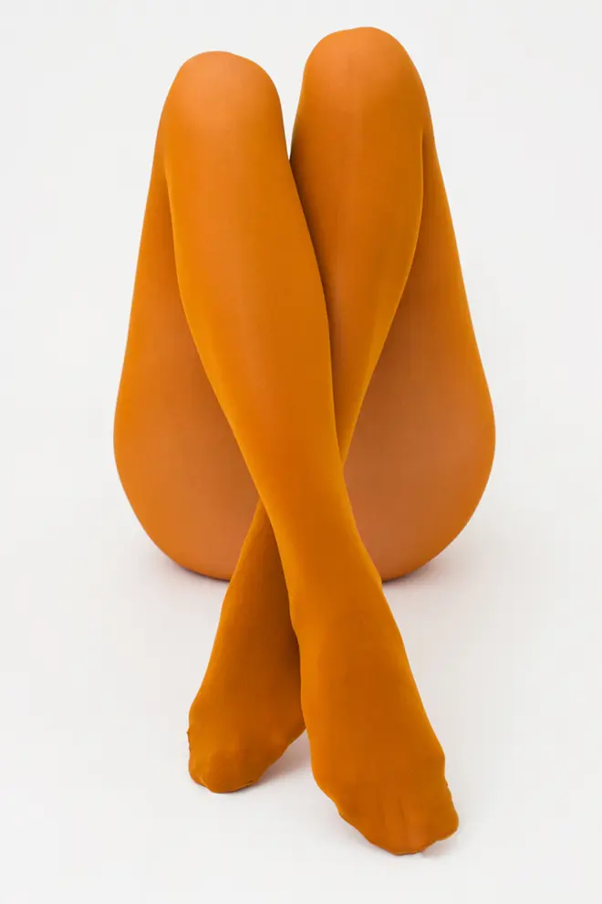 Warm microfiber tights BLUES 3D 70 den (spice)