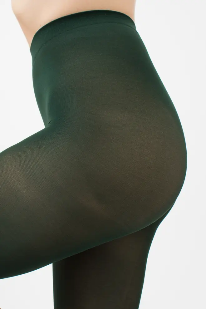 Warme Mikrofaser-Strumpfhosen BLUES 3D 70 den (deep green)