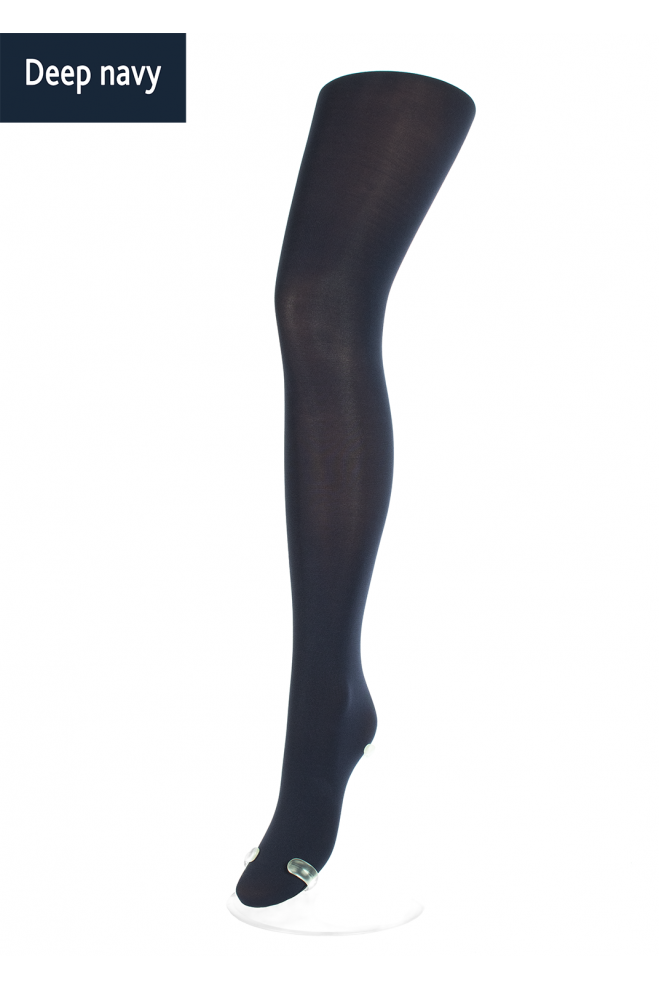 Warm microfiber tights BLUES 3D 70 den (deep navy)
