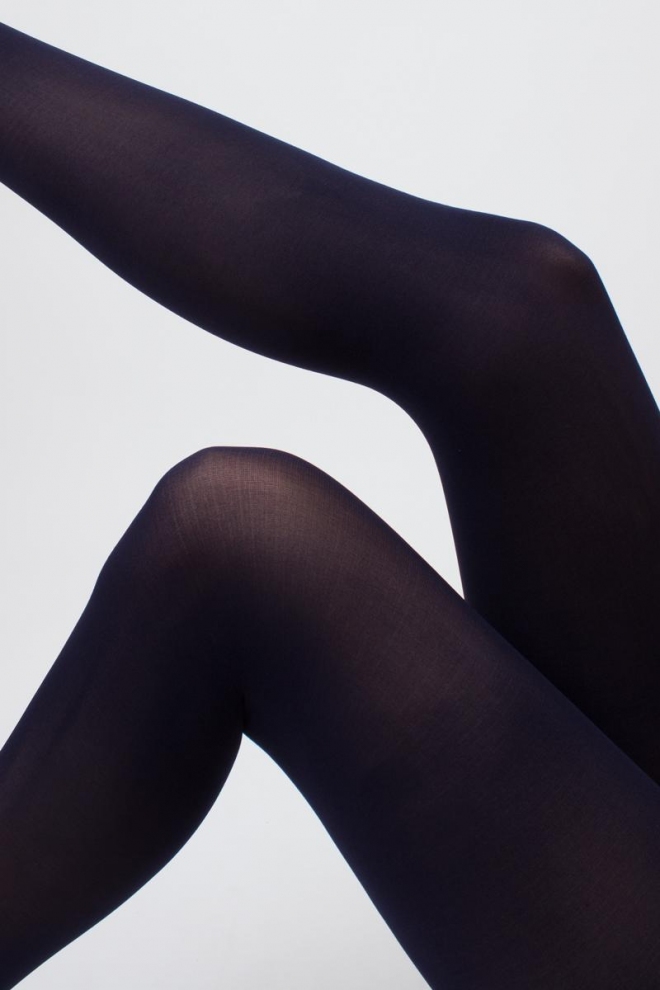 Warm microfiber tights BLUES 3D 70 den (deep navy)